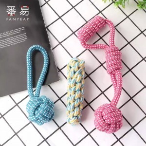 狗狗玩具/磨牙耐咬绳结狗拔河编织玩具